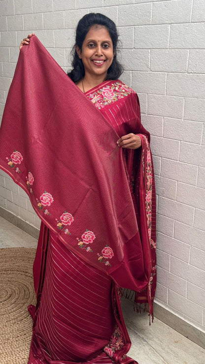 Blended Tussar Line Cross Stitch