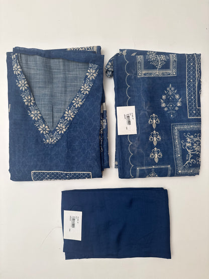 Linen Kantha Unsticthed Suit