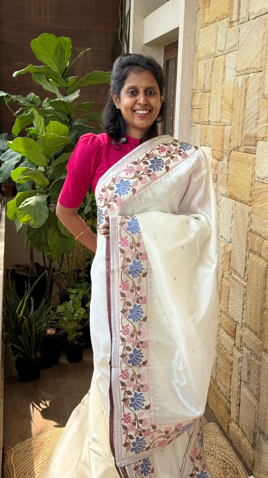 Tissue Floral Embroidered