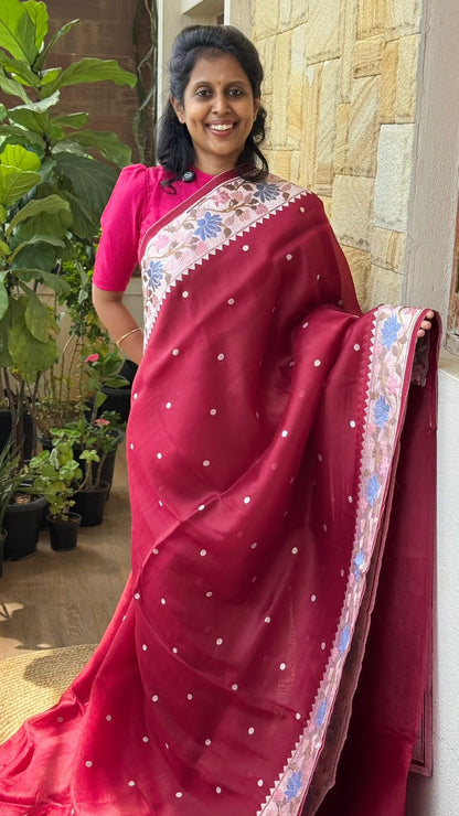 Tissue Floral Embroidered