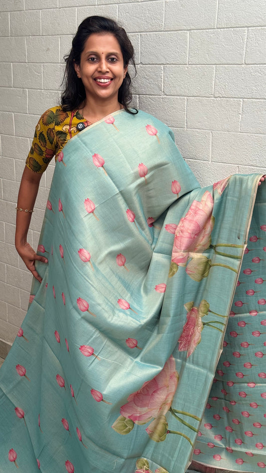 Tissue Linen Saree