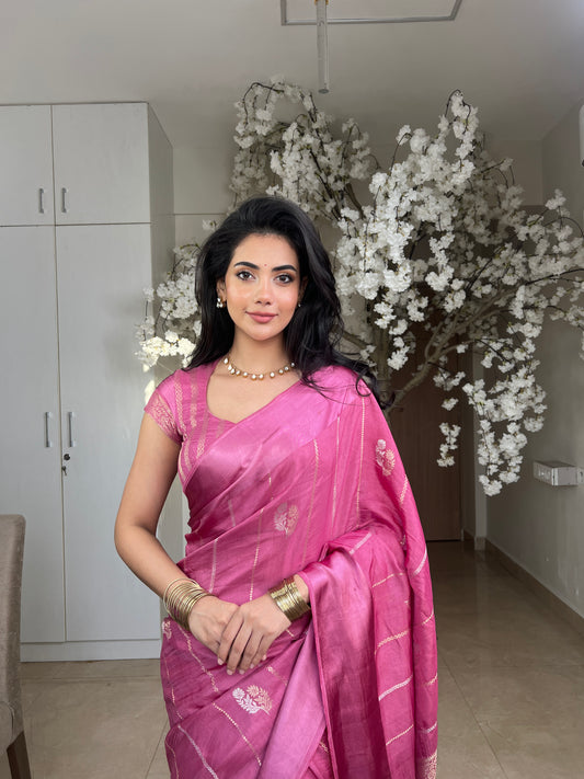 Malini Khatan Pink Saree