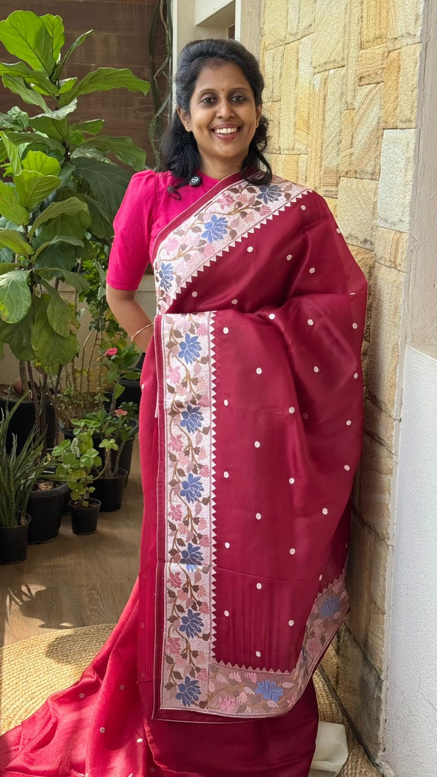 Tissue Floral Embroidered