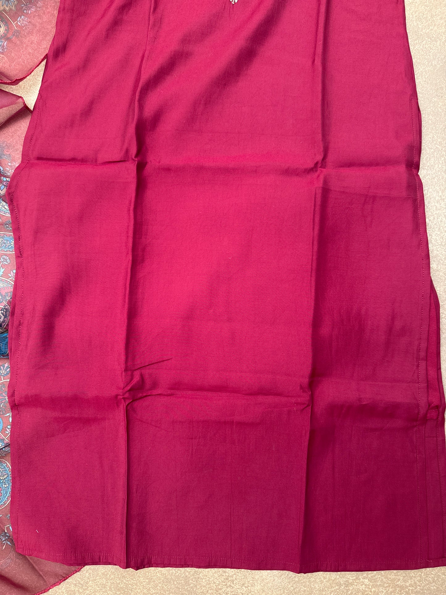 Maroon Muslin Suit