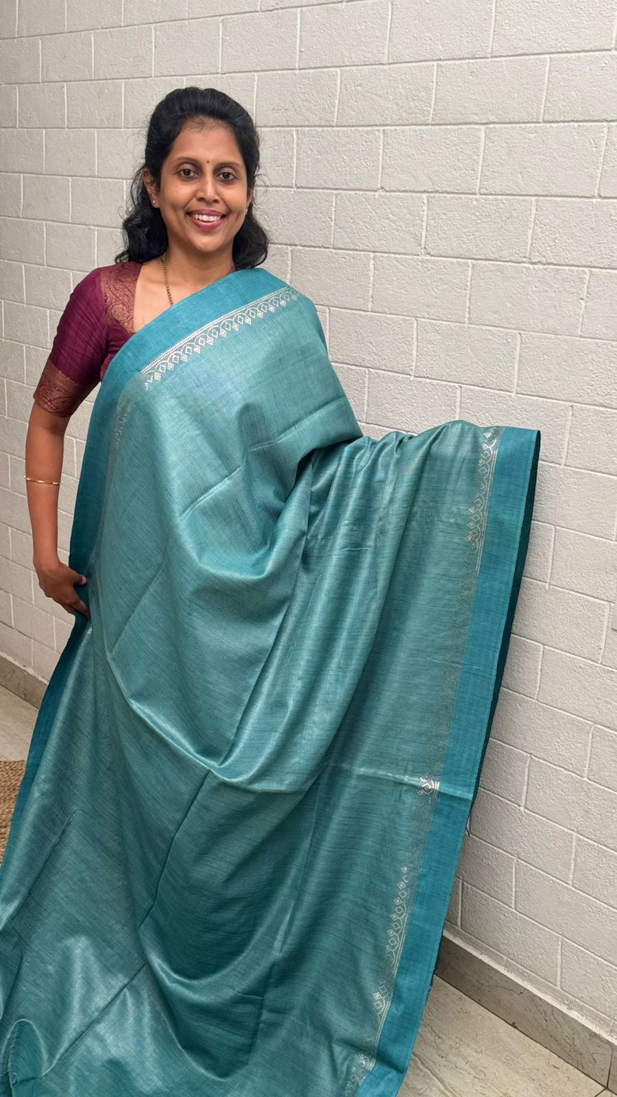 Tussar Line Silver