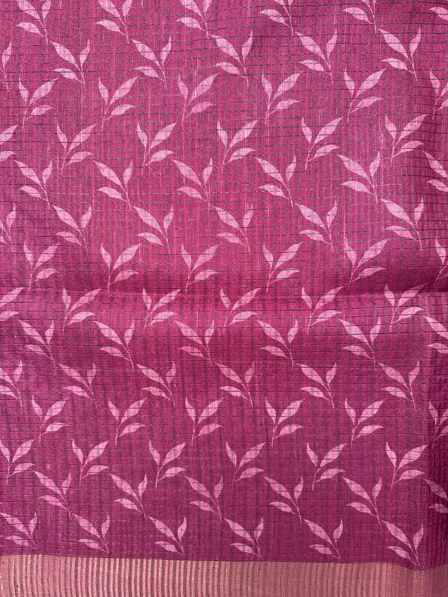 Tussar Floral Zari Border