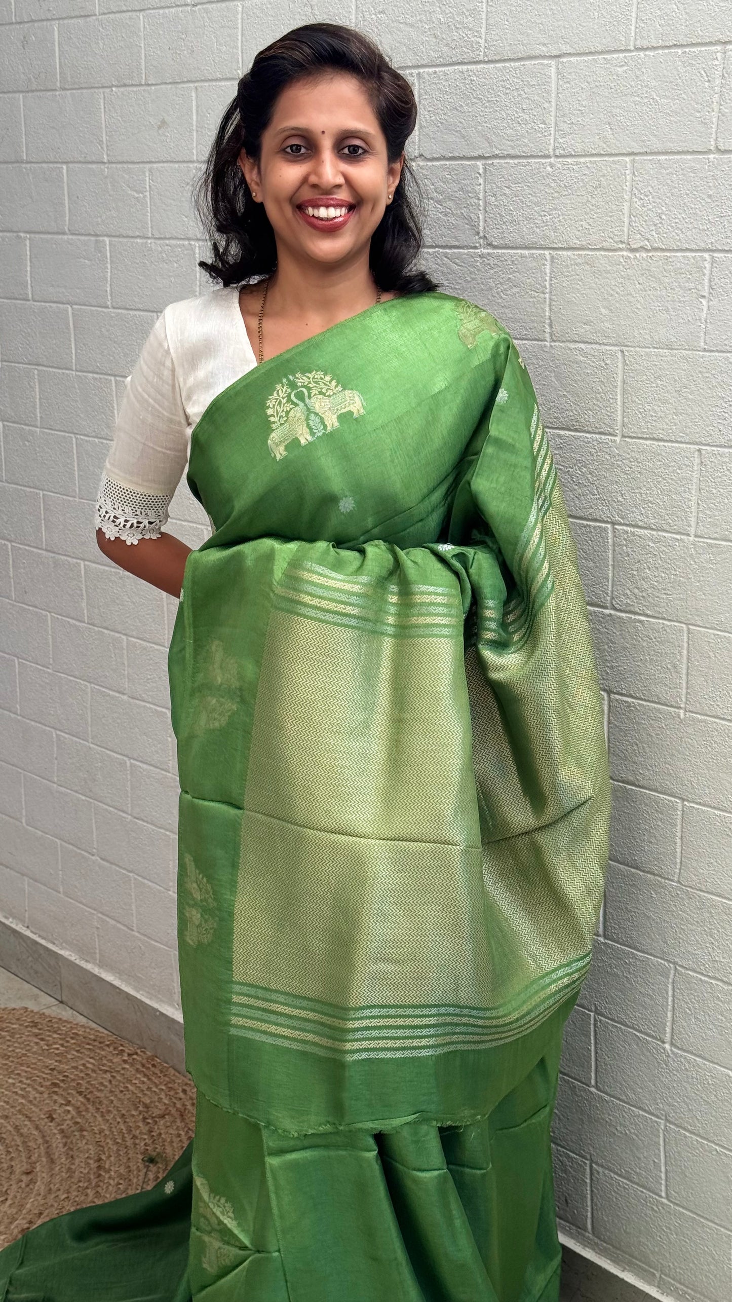 Viscose Elephant Border Saree