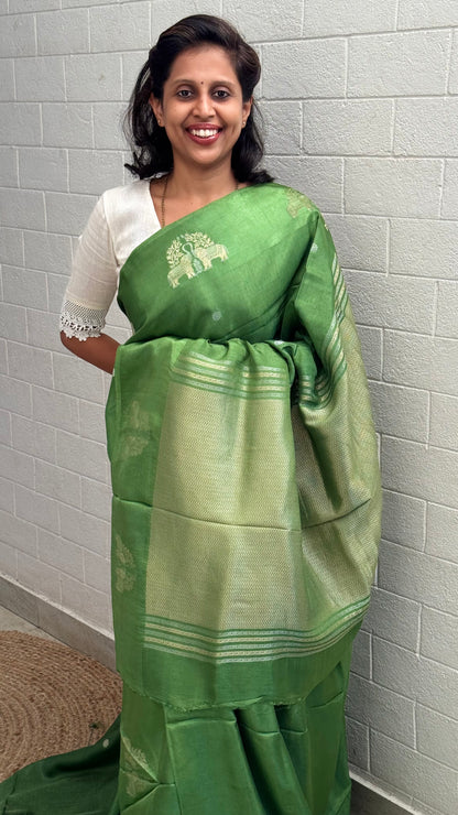 Viscose Elephant Border Saree
