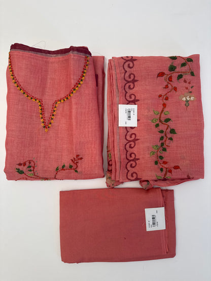 Linen Kantha Unstitched Suit