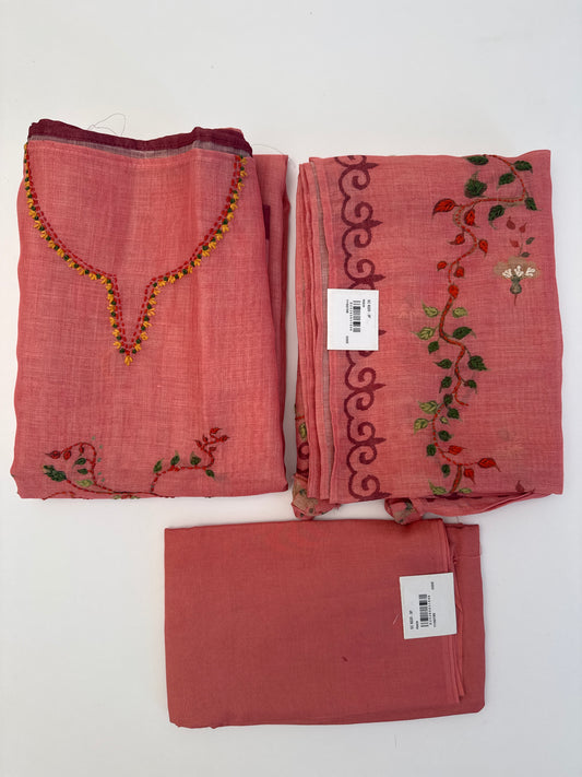 Linen Kantha Unstitched Suit