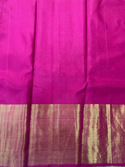 Blue & Pink Brocade Kanjivaram