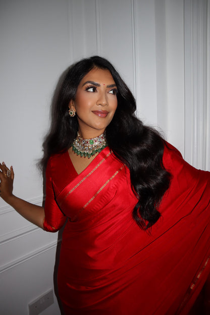 Vithya Red Mysore Silk