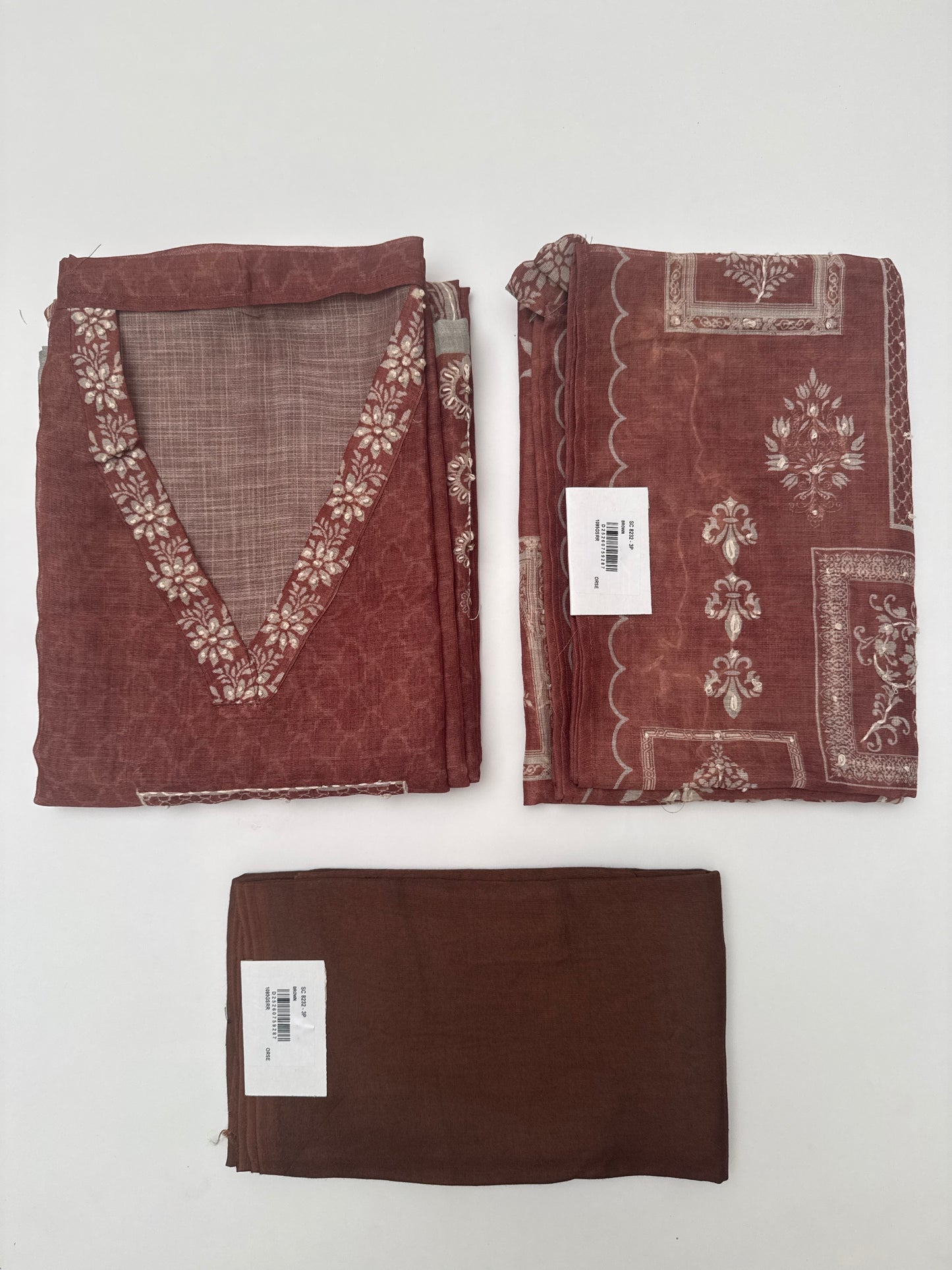 Linen Kantha Unsticthed Suit