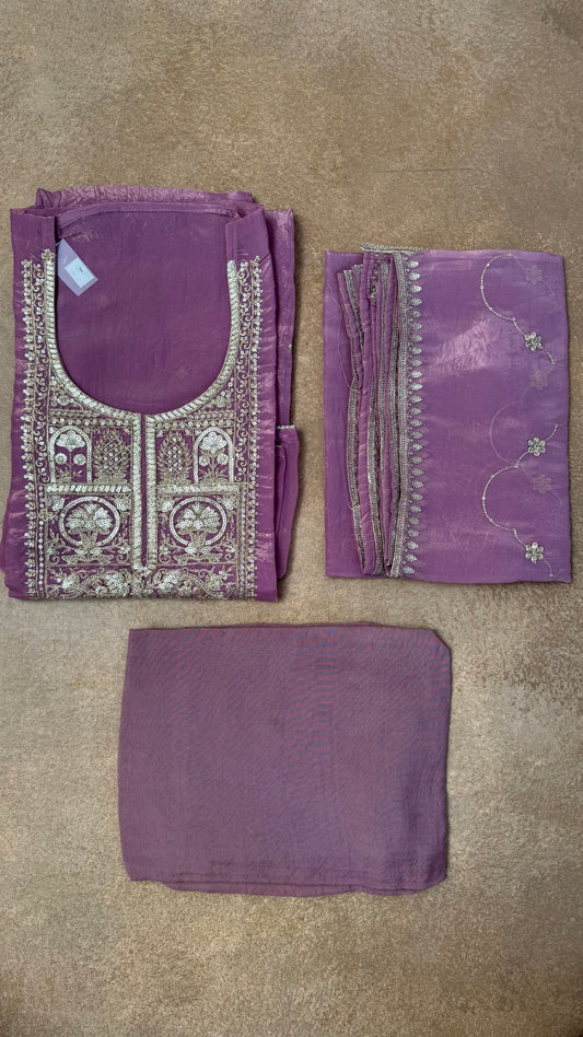 Crush Embroidered Unstitched Suit