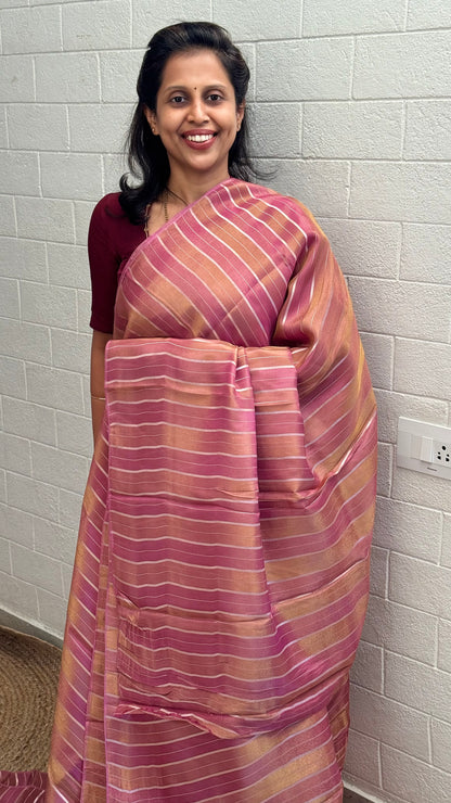 Tissue Vertical Line Saree