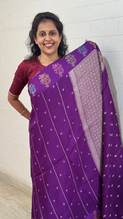 Moonga Tussar Silk Border