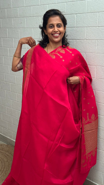 Moonga Tussar Antique Saree