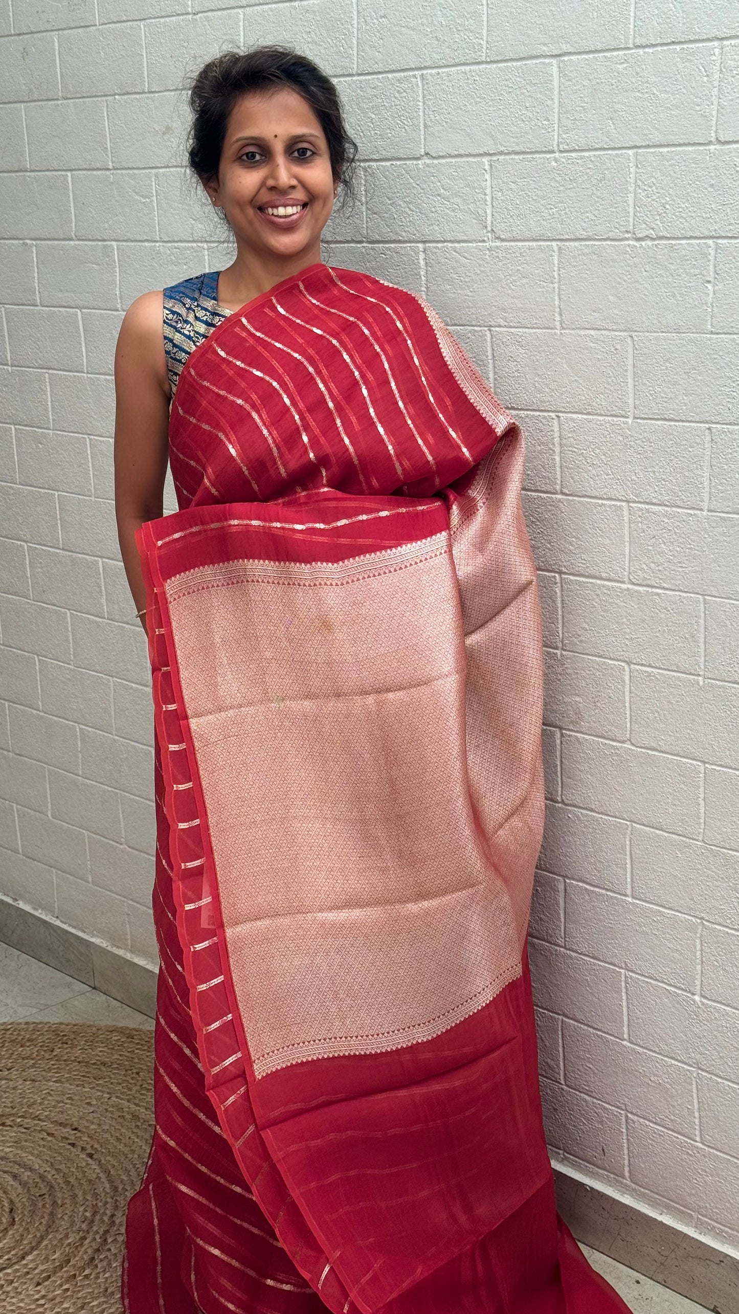Pure Organza Vertical Line Saree