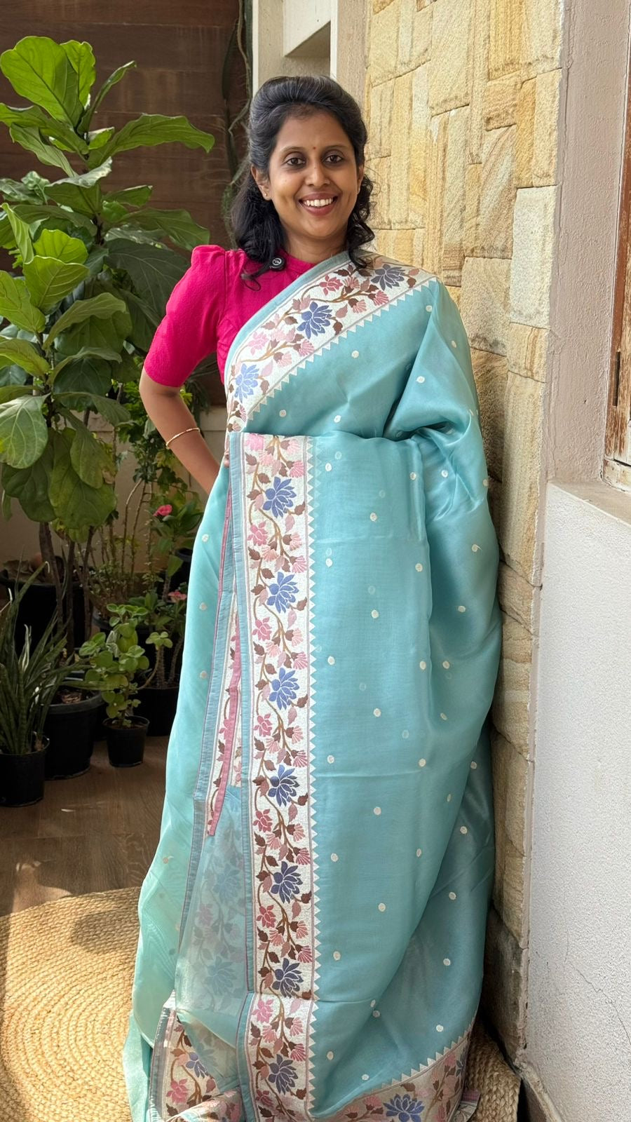 Tissue Floral Embroidered