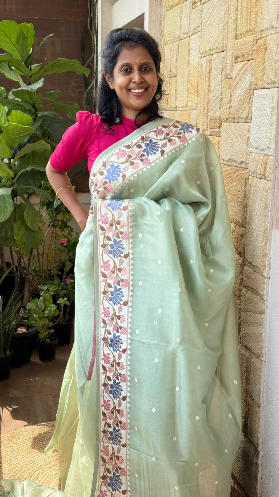 Tissue Floral Embroidered