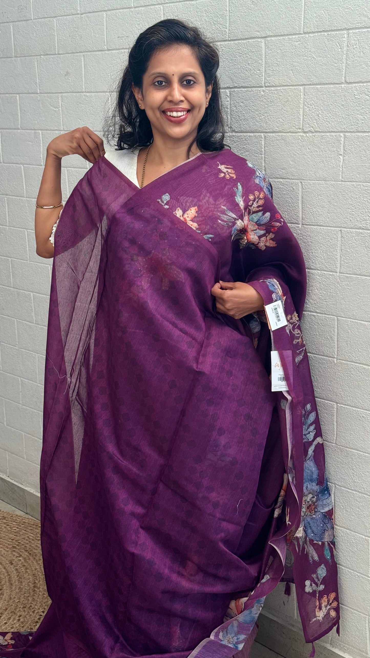 Chanderi French Knot Saree