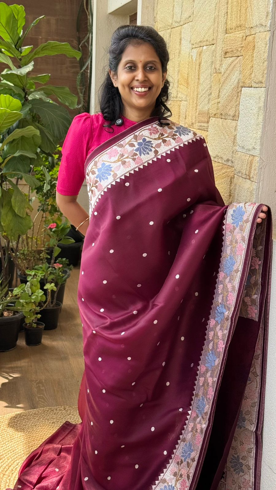 Tissue Floral Embroidered