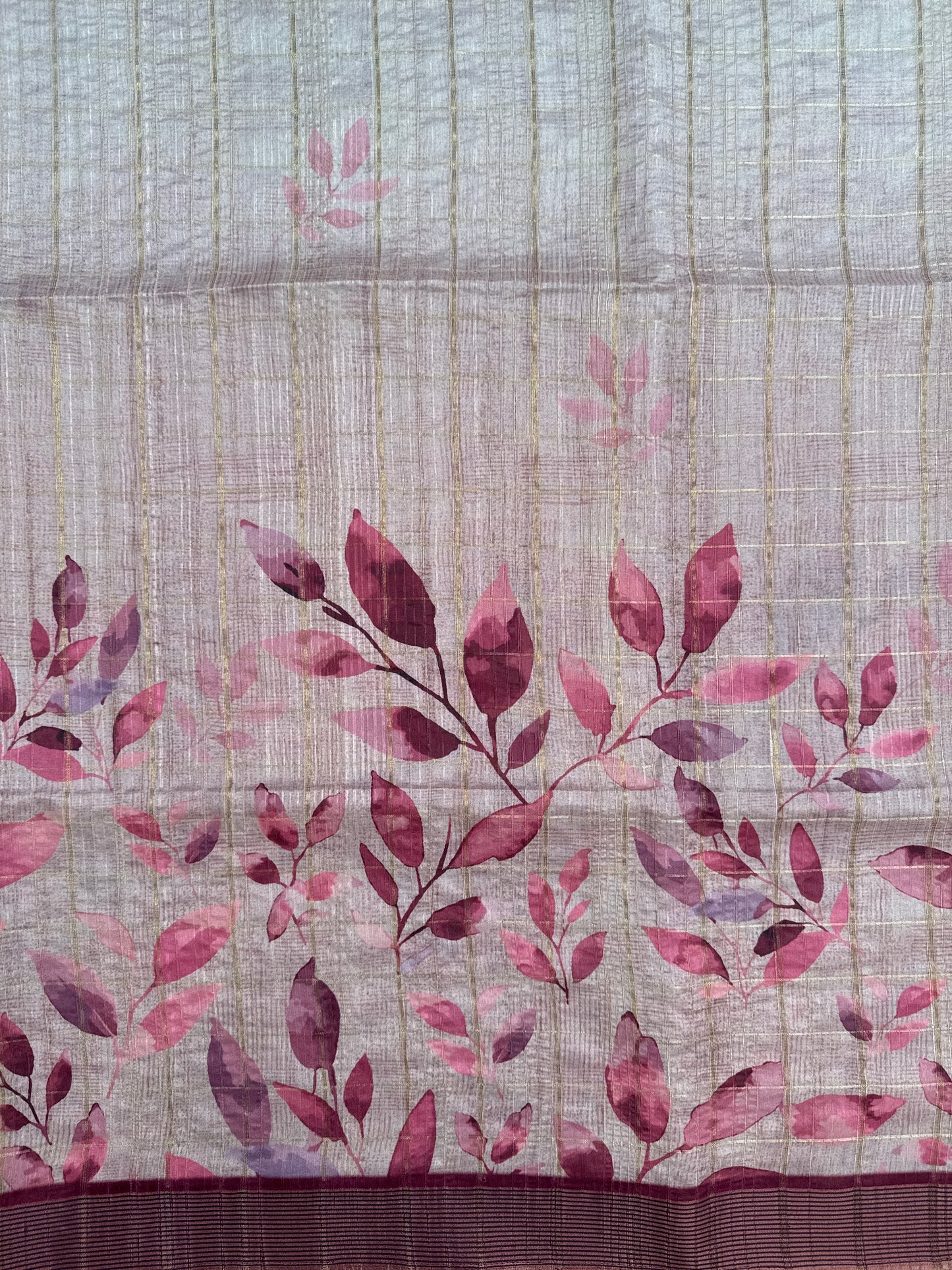 Tussar Floral Zari Border