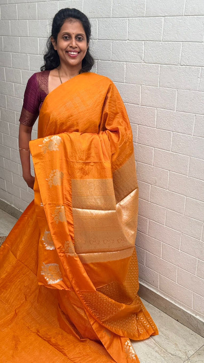 Georgette Checks Crush Saree