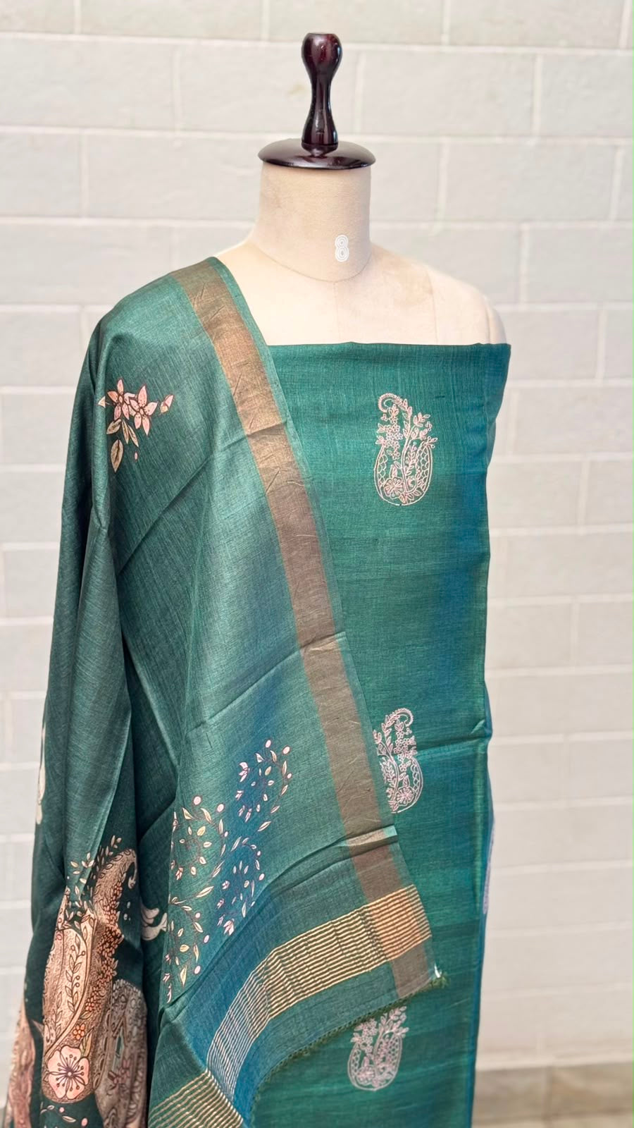 Tussar Silk Unstitched Suit