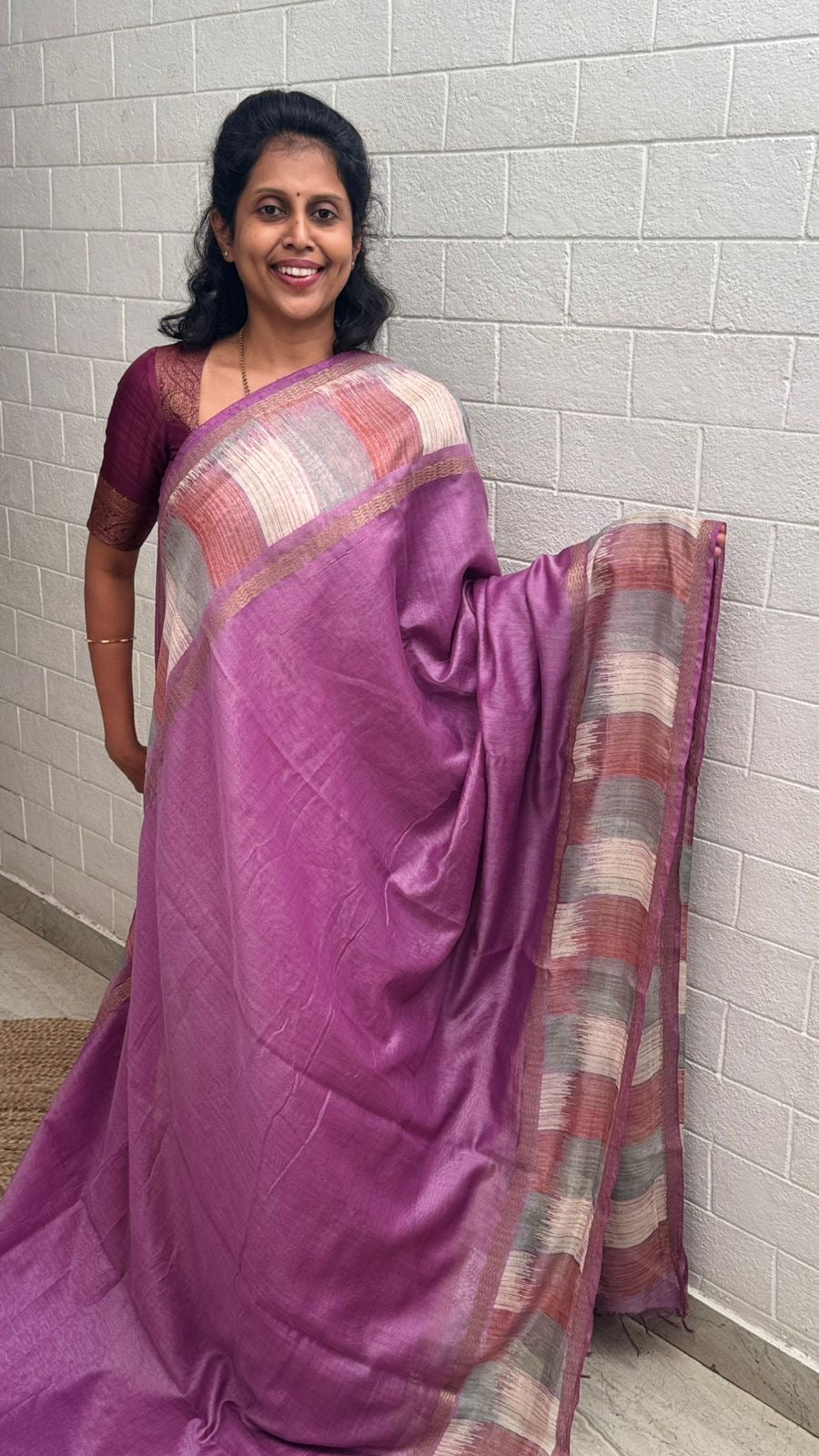 Georgette Printed Border Saree