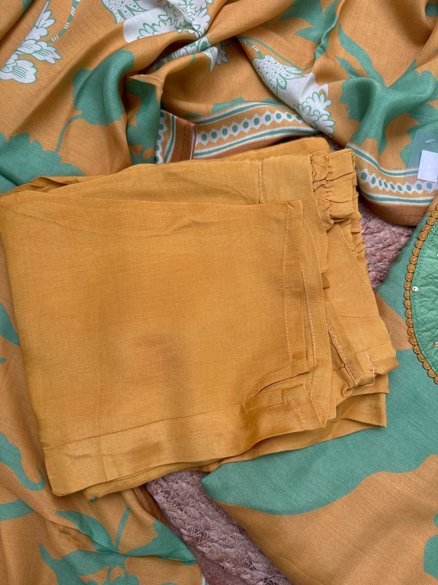 Mustard Silk Suit