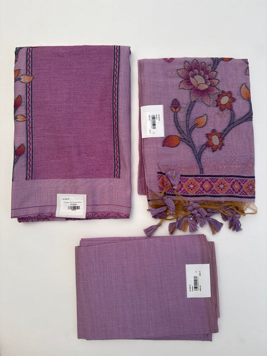 Chanderi Print Unstitched Suit