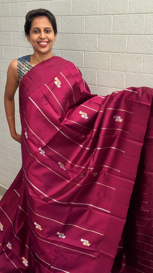 Pure Raw Mango Khatan Silk Saree