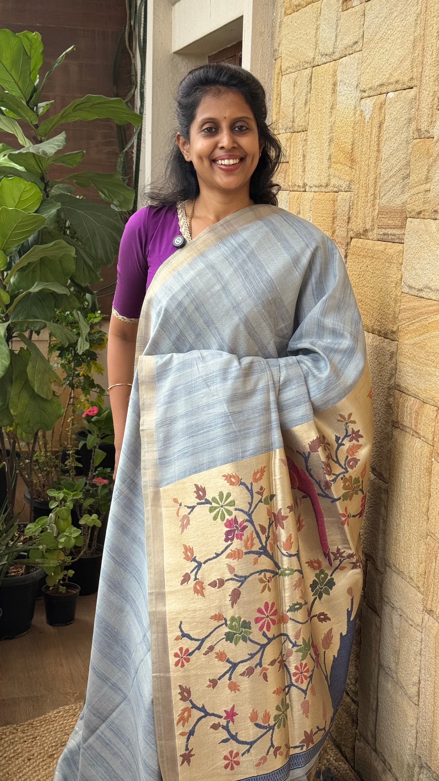 Jamdani Paithani Saree
