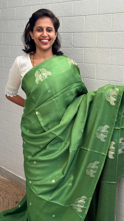 Viscose Elephant Border Saree