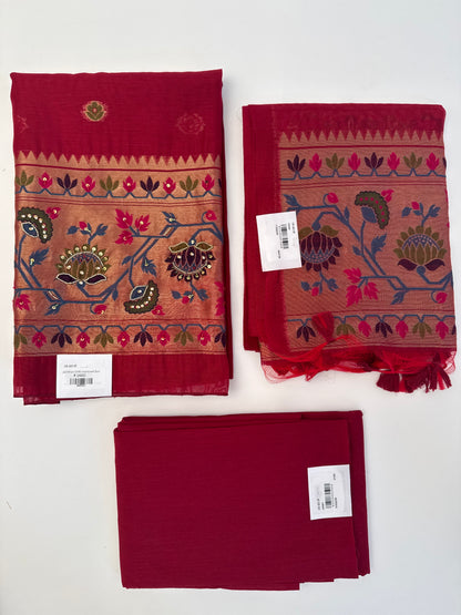 Jamdhani Embellished Unstitched Suit
