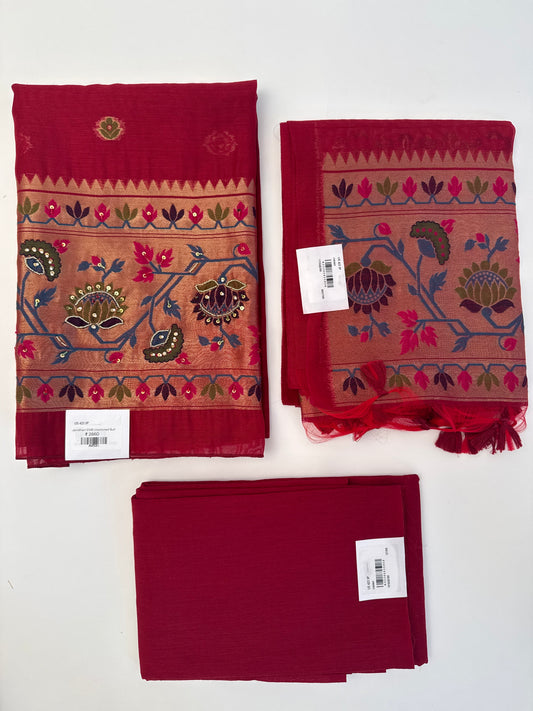 Jamdhani Embellished Unstitched Suit
