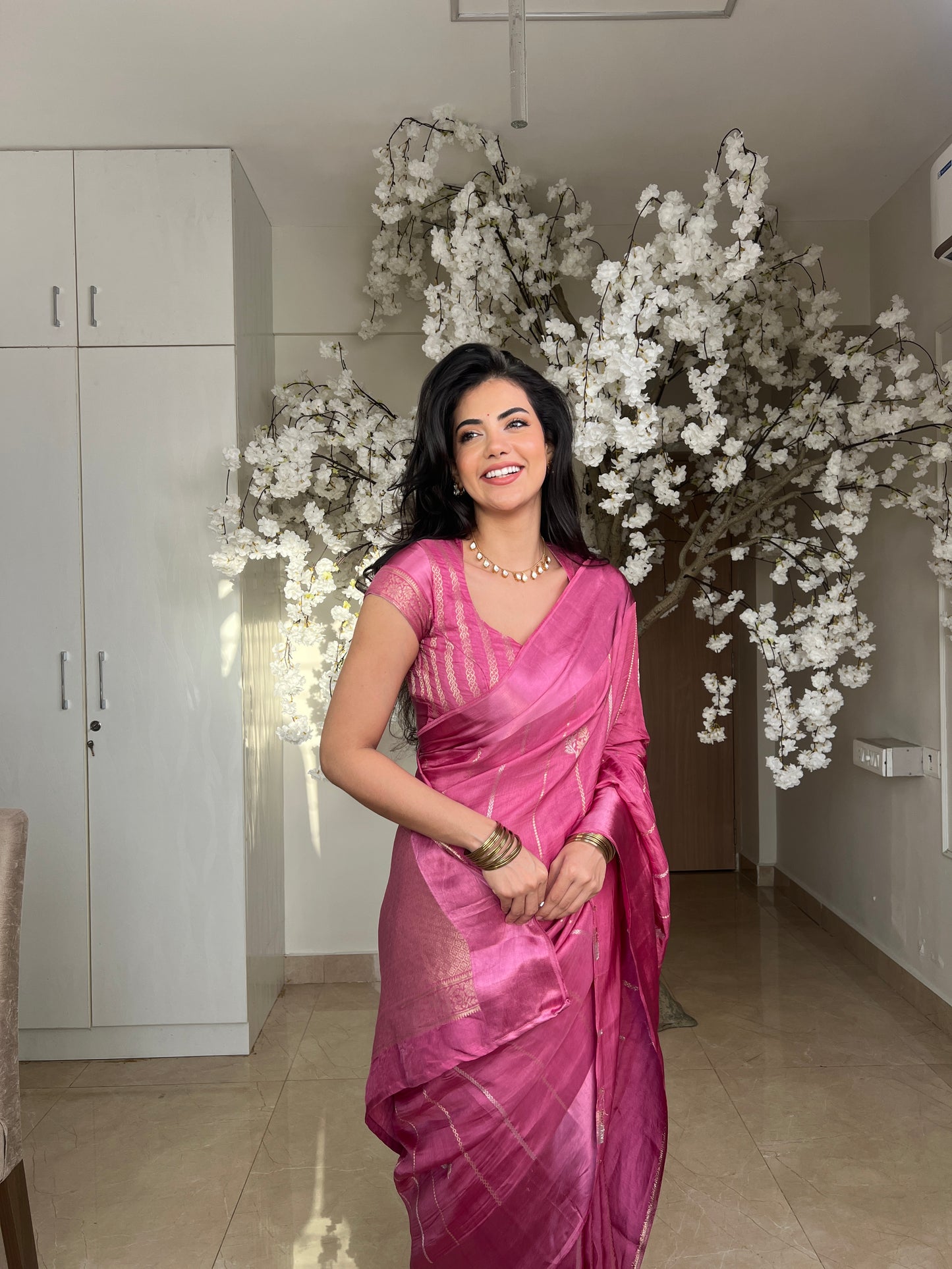 Malini Khatan Pink Saree