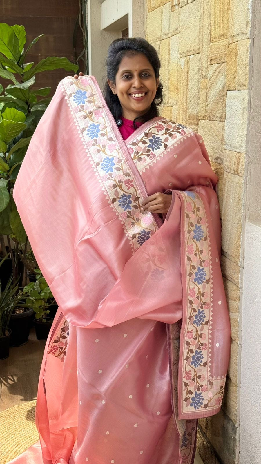 Tissue Floral Embroidered