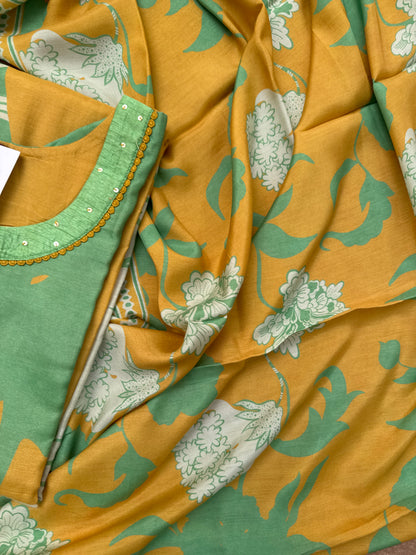 Mustard Silk Suit