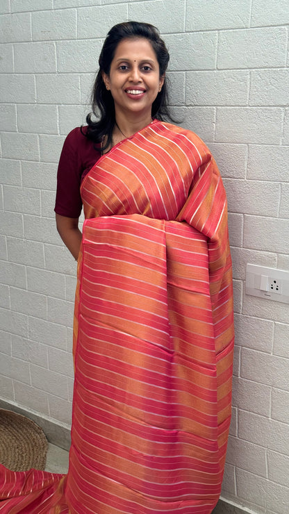 Tissue Vertical Line Saree