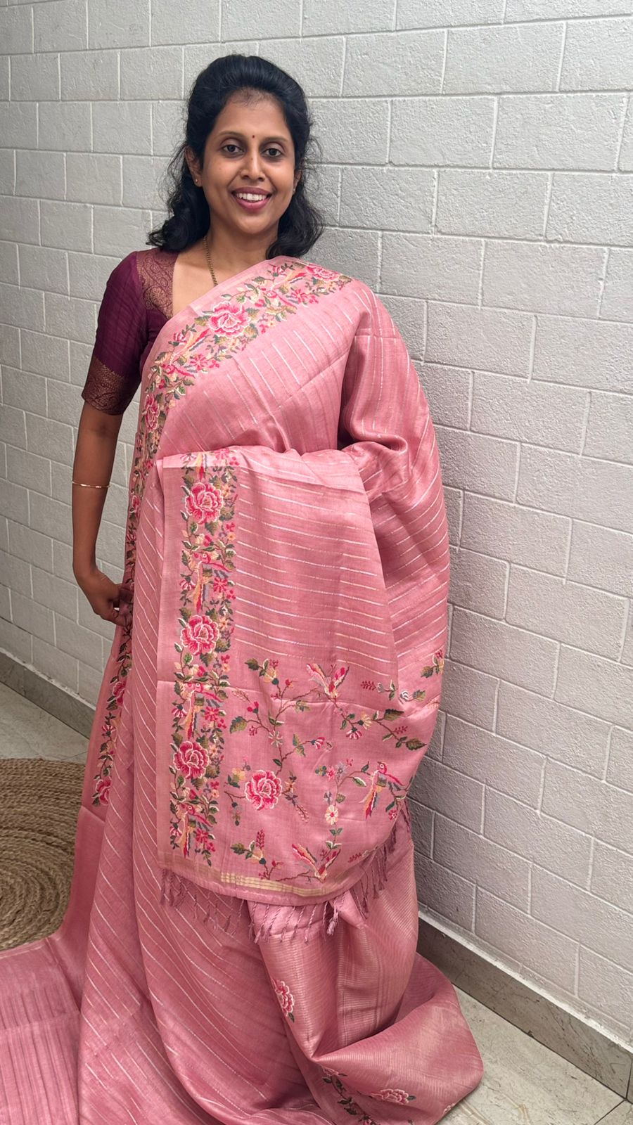 Blended Tussar Line Cross Stitch