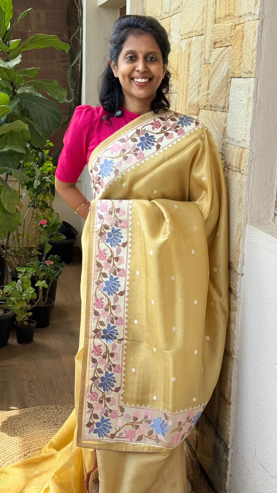 Tissue Floral Embroidered