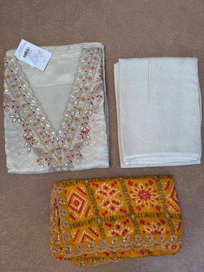 Gaji Silk Unstitched Suit