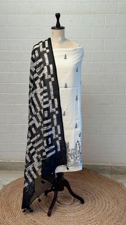 Mul Silk Unstitched Suit