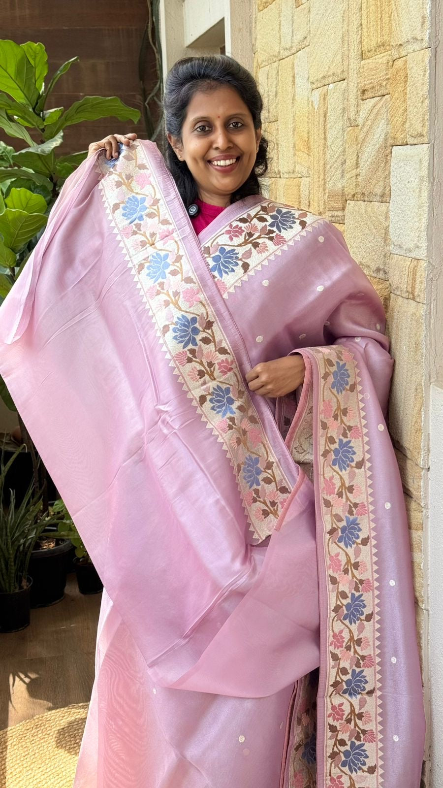 Tissue Floral Embroidered