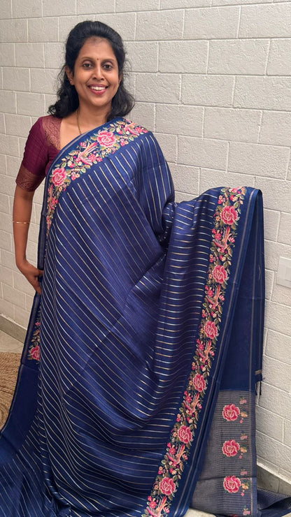 Blended Tussar Line Cross Stitch