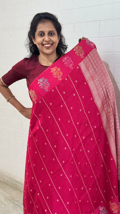Moonga Tussar Silk Border