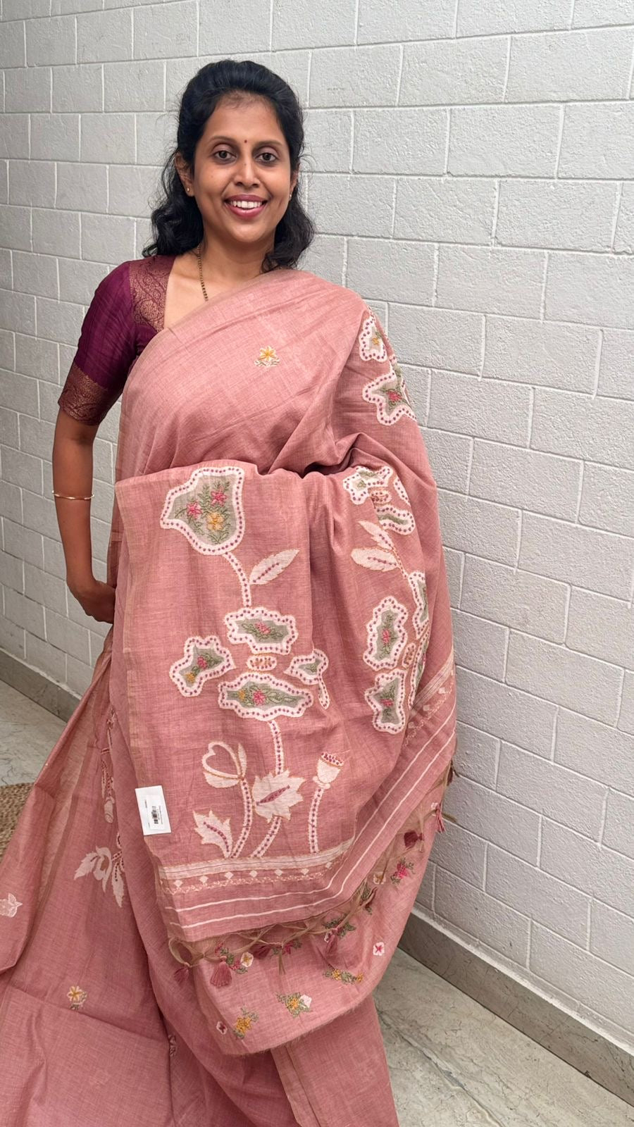 Chanderi Knot Work Saree