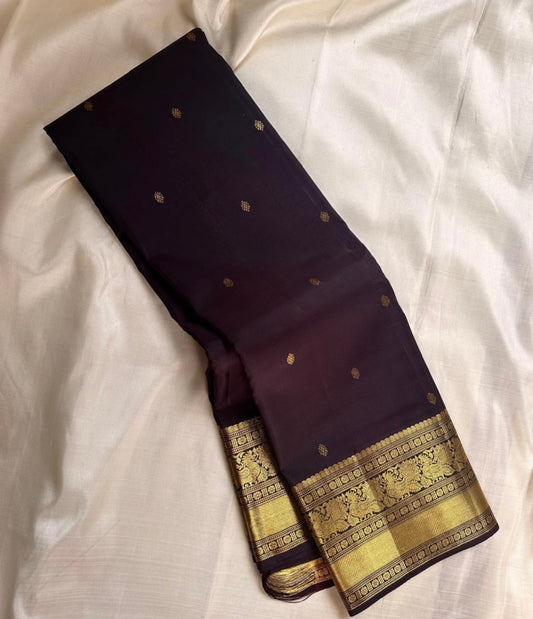 Brown Gold Woven Kanjivaram
